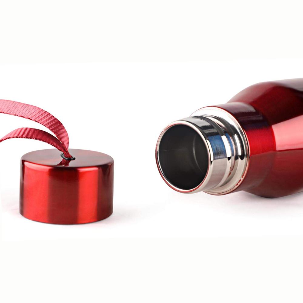 Cello Refresh Stainless Steel Double Walled Water Bottle, 750ml, Red | Hot and Cold Bottle with Screw Lid | Stainless Steel Bottle for Travel, Home, Office, School