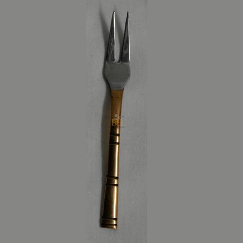 FRUIT FORK-La Coppera Bamboo Handle 2-Prong Snack / Fruit Fork,