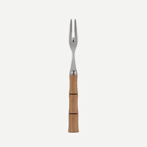 FRUIT FORK-La Coppera Bamboo Handle 2-Prong Snack / Fruit Fork,