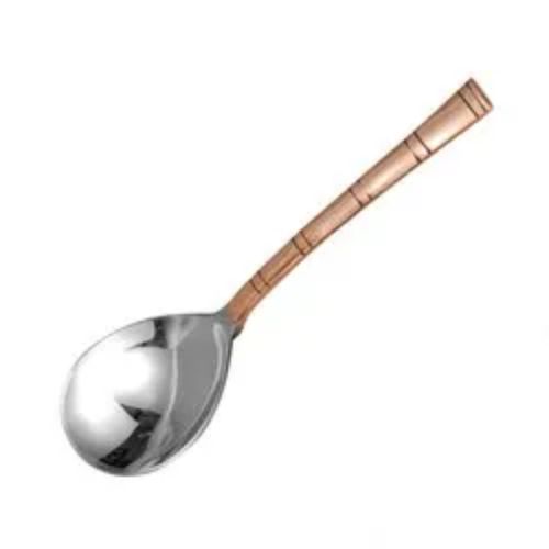 SERVING SPOON XL-La Coppera Bamboo Pure Copper Handle Table / Serving Spoon