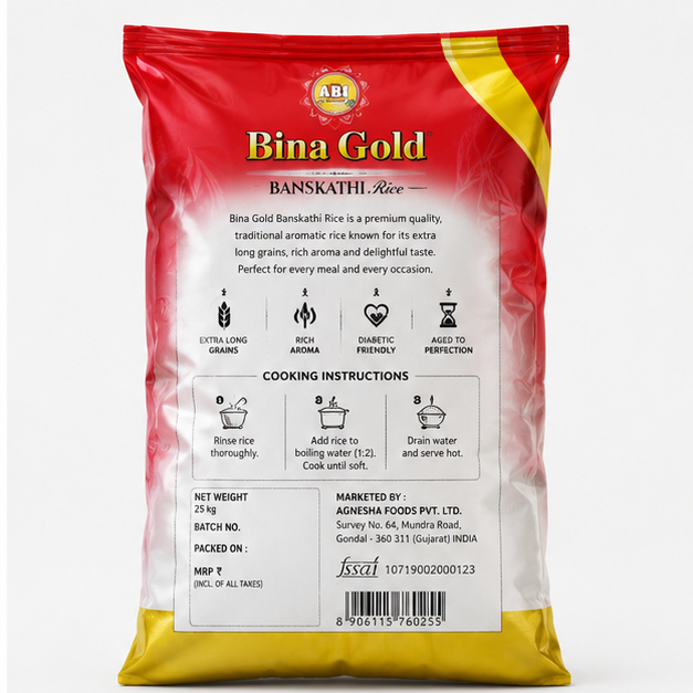 Baskathi Rice - Medium Grain, 95%-99% Purity | Dried For Long Shelf Life Of 6-12 Months, Fresh Quality