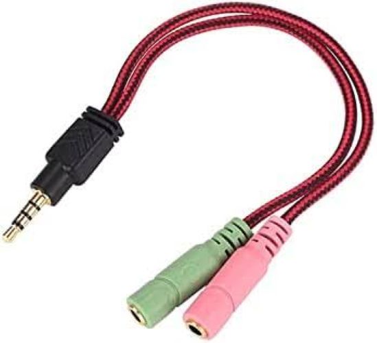 Earphone Mic Male To 4 Pole Female Splitter