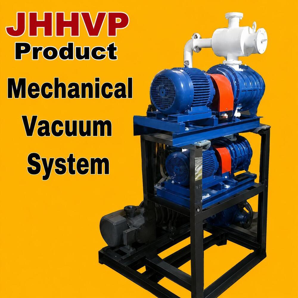 Mechanical Vacuum Booster System - Cast Iron & Stainless Steel, Blue Color | High Pressure, 760 Mm/hg Max Suction, Fast Pump Down Efficiency