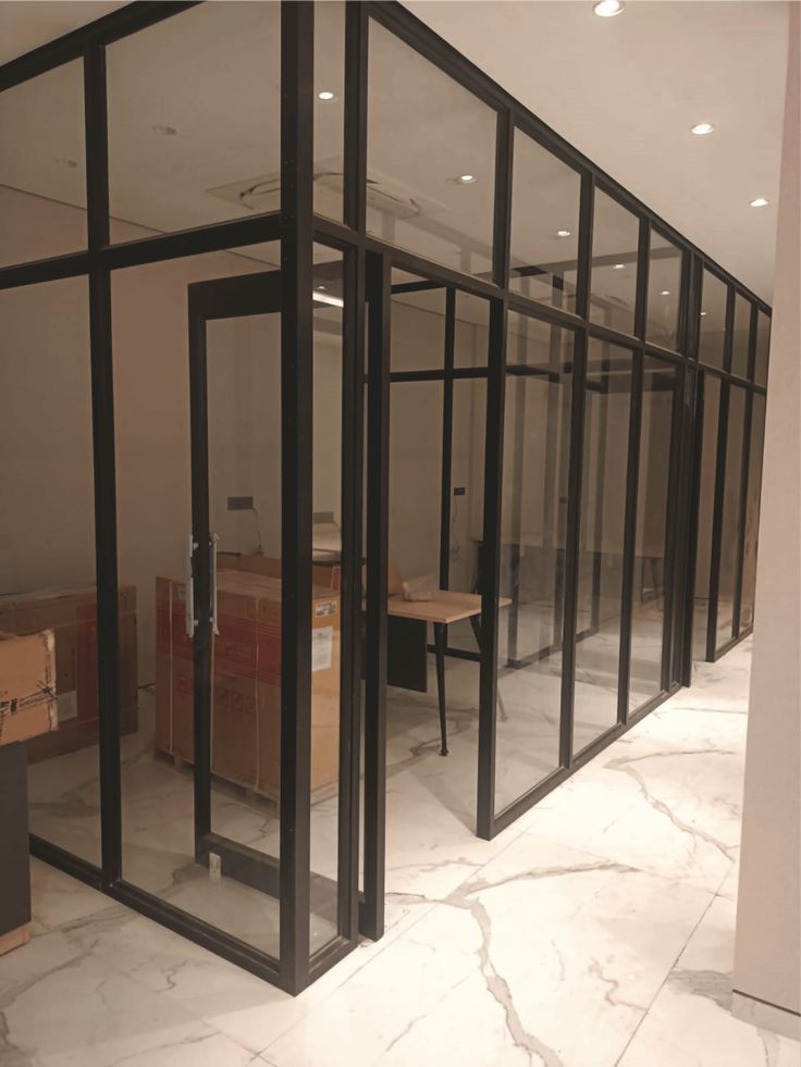 StrongView Fixed Panel Aluminium Partition With Door