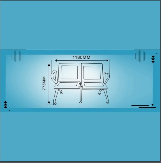 2 Seater Waiting Bench without Cushion