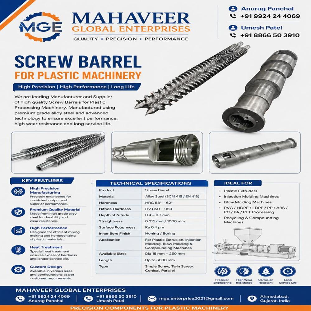 PVC Extruder Screw Barrel