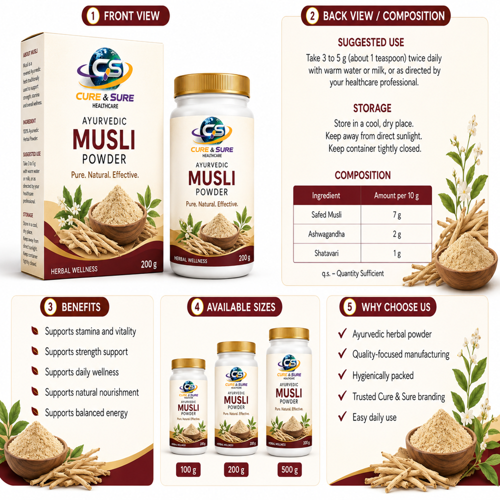 Ayurvedic Musli Powder Third Party Manufacturing