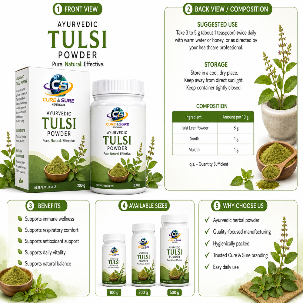 Ayurvedic Tulsi Powder Third Party Manufacturing