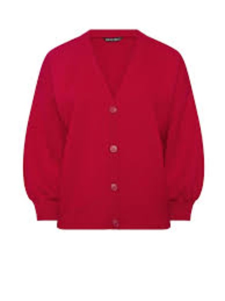 Ladies Red Woolen Cardigan