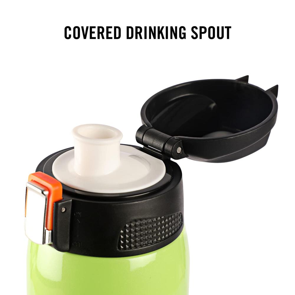 Cello Skipper Thermosteel Water Bottle, 750ml, Green| 24 Hours Hot and Cold Flask | Leak Proof | Office Bottle | Sports | Home | Kitchen | Hiking | Treking | Travel | Easy to Carry | Rust Proof