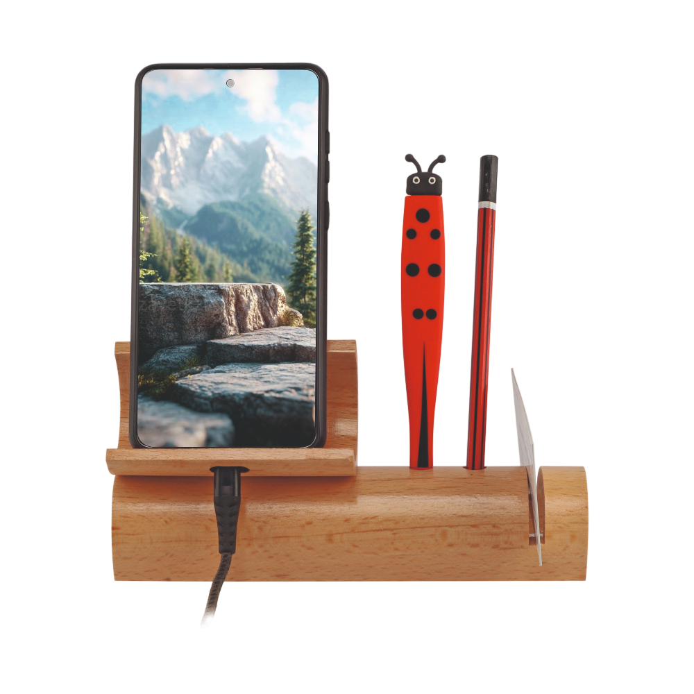 Bamboo Wooden Pen Stand
