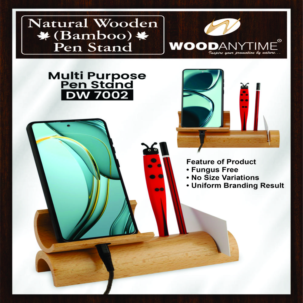 Bamboo Wooden Pen Stand