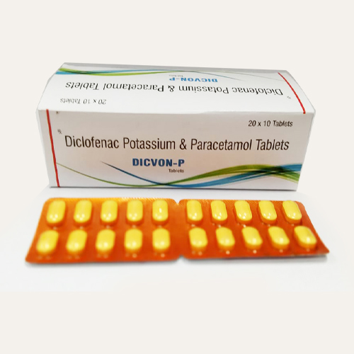 DICLOFENAC+ PARACETAMOL - Capsule-Shaped Yellow Tablets, 20 x 10 Blister Pack | Pain Relief, Anti-Inflammatory, Antipyretic