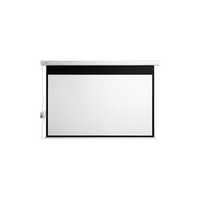 10x8 Manual Motorized Projection Screen - Matte White Fabric, 10x8 Ft, Black Bordered | Powder-coated Steel/aluminum Case, 4:3 Aspect Ratio, Remote & Push-button Control