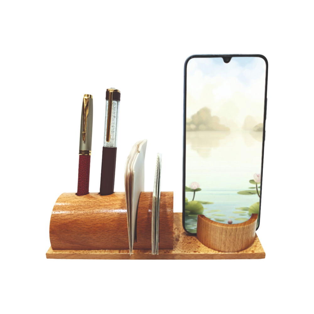 Wooden Bamboo Pen Stand - Application: Mobile Stnad