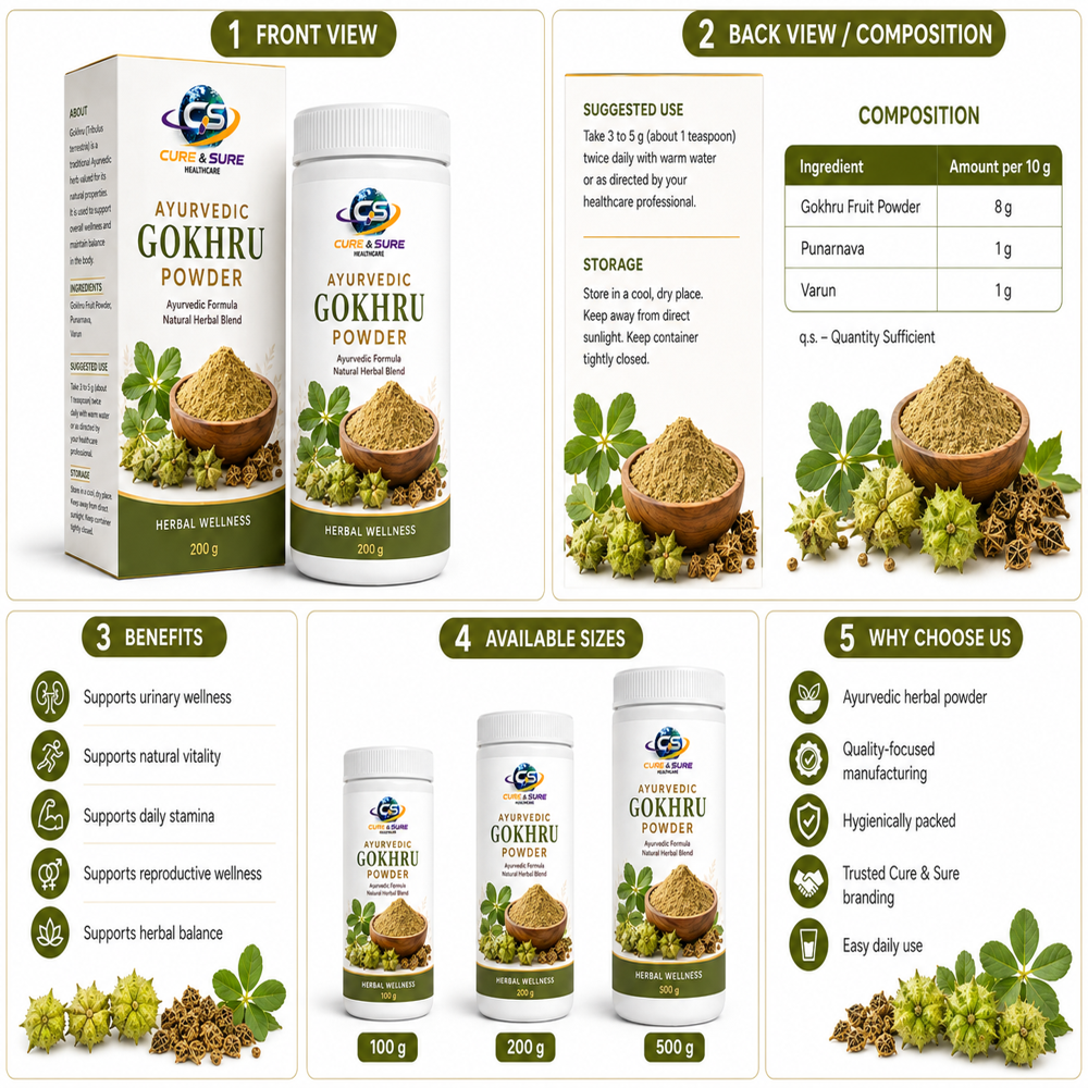 Ayurvedic Gokhru Powder Third Party Manufacturing