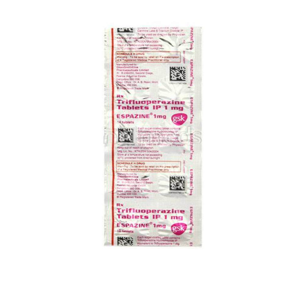 Espazine 1mg Tablets - Life Span: 24 Months