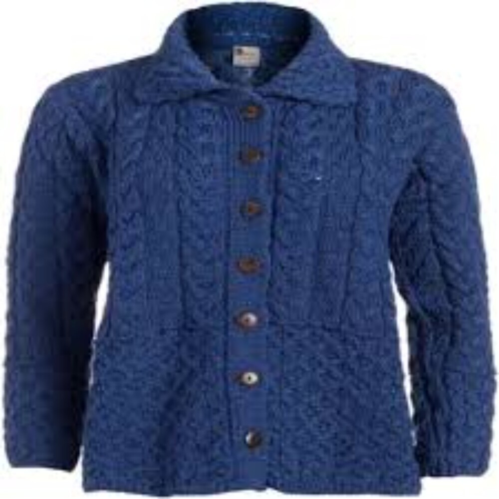 Ladies Blue Woolen Cardigan