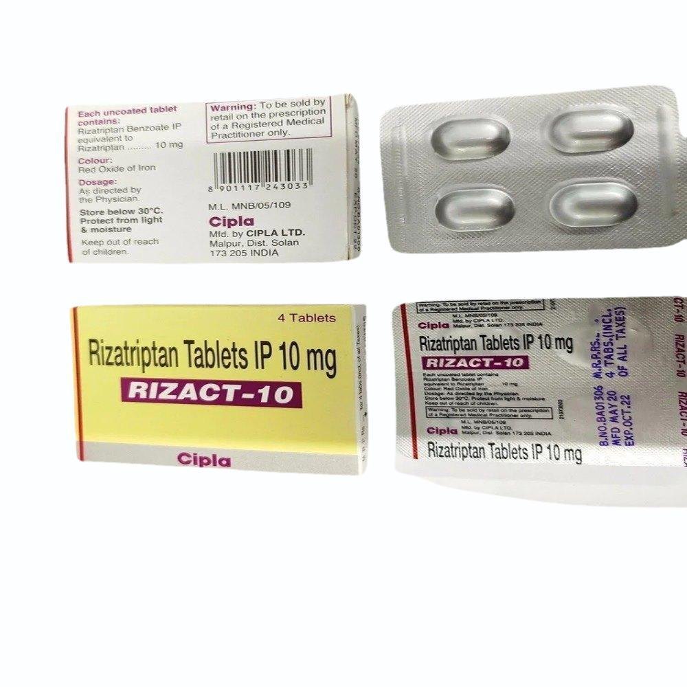 Rizatriptan 10 Mg - Brand Name: As Per Requirement