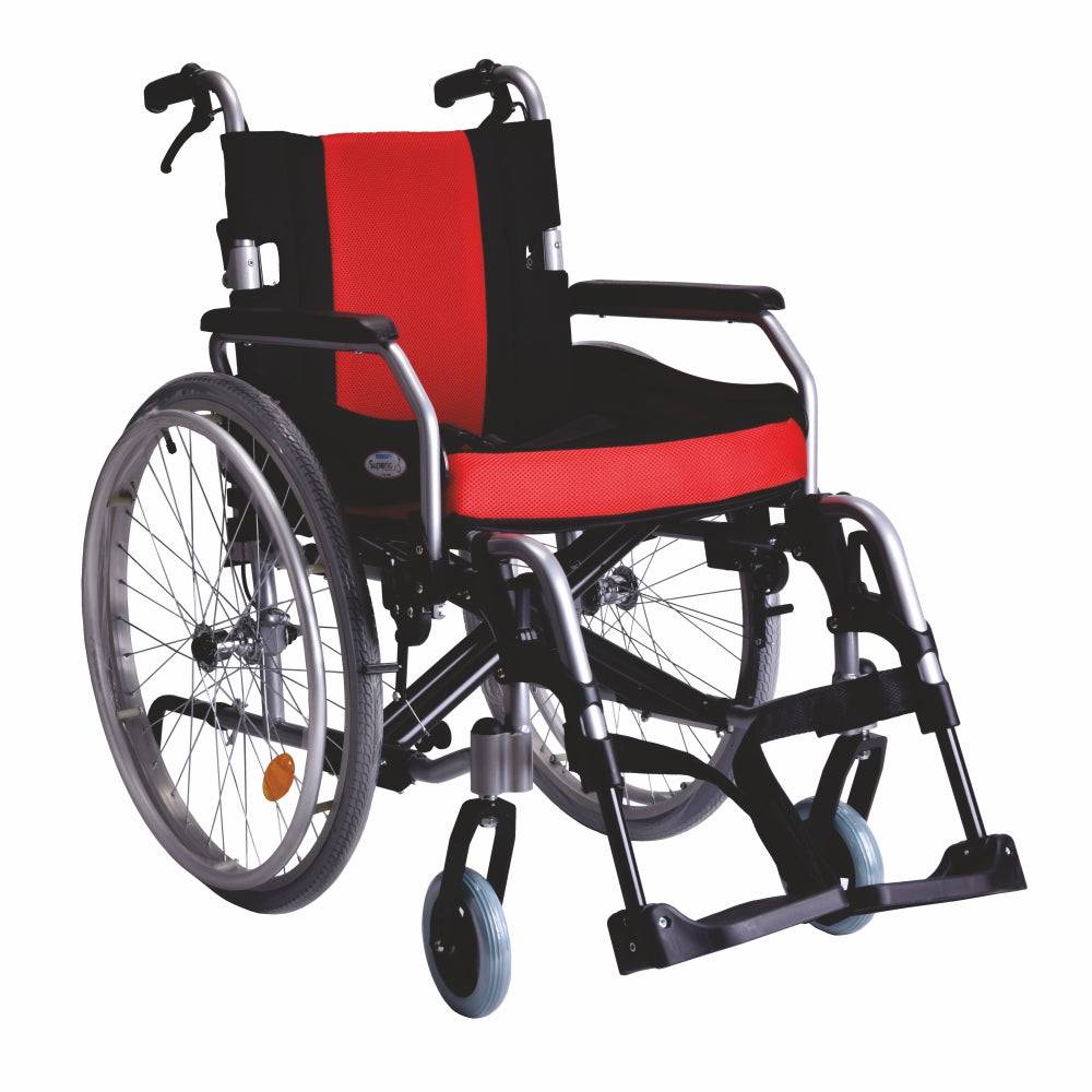 SUPERIO ALUMINUM WHEELCHAIR WITH FIX WHEELS AND PLASTIC RIM