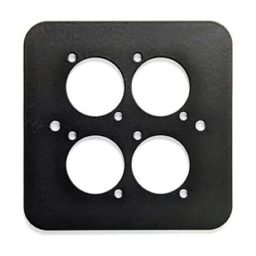 Wall Plate For XLR Connector Black and silver