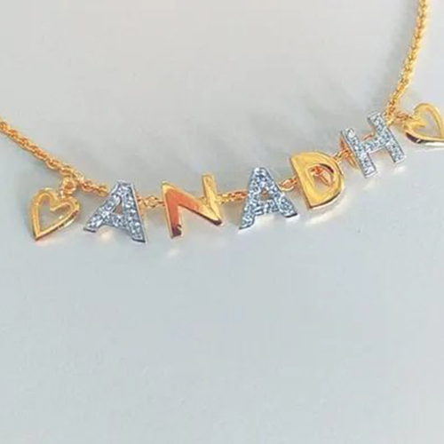 Custom Name Pendant - Color: Gold