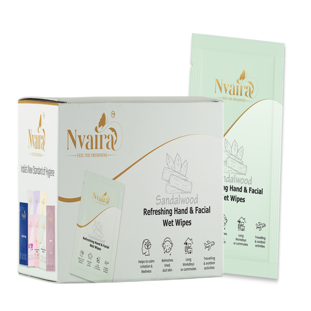 sandalwood refreshing Hand & facial wet wipes