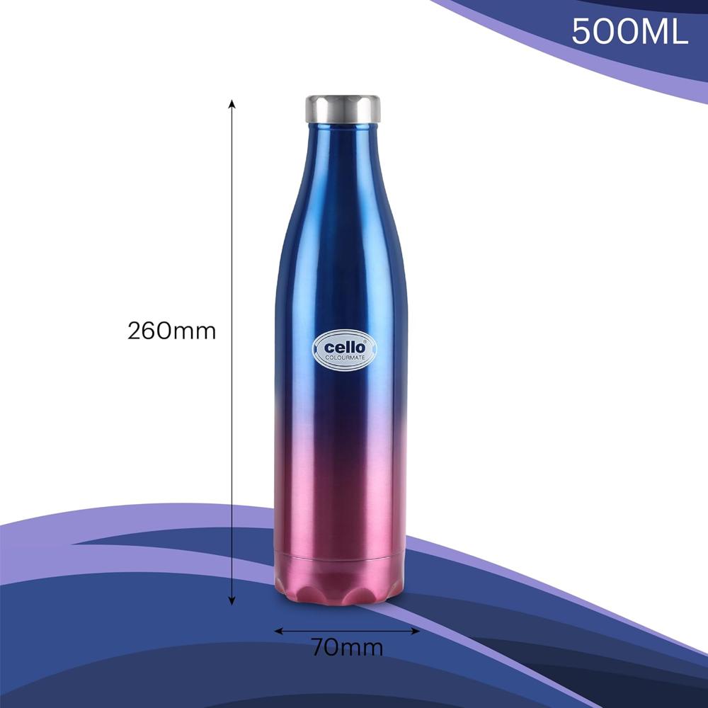 500 Ml Cello Colourmate Flask - Coating Type: Na