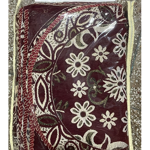 Maharaja Bedsheet - Color: Maroon With Golden Accents