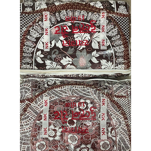 Nagina Bridal Dress - Net Fabric, Satin Lining, Free Size, Maroon White Silver | Hand Embroidered Zari, Stonework, Floral Geometric Patterns, Semi-Stitched