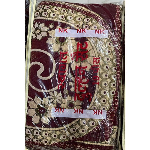 Verna Bridal Dress - Velvet Lehenga 44 Inch, Maroon with Golden Zari Embroidery | Heavy Embroidered, Semi-Stitched, Satin Silk Lined