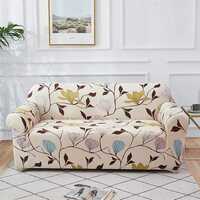 Print Plain Velvet 3 Seater Sofa Cover