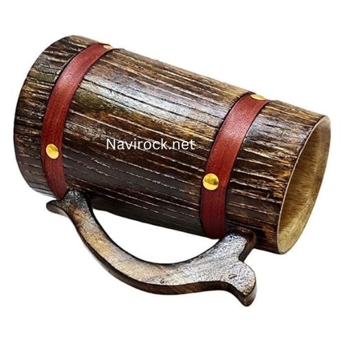 Vintage Mango Wood Beer Tankard  Handmade Rustic Wooden Drink Mug Wood Carvin of Eco Friendl, Beer Tankard