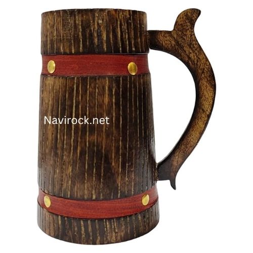 Vintage Mango Wood Beer Tankard  Handmade Rustic Wooden Drink Mug Wood Carvin of Eco Friendl, Beer Tankard
