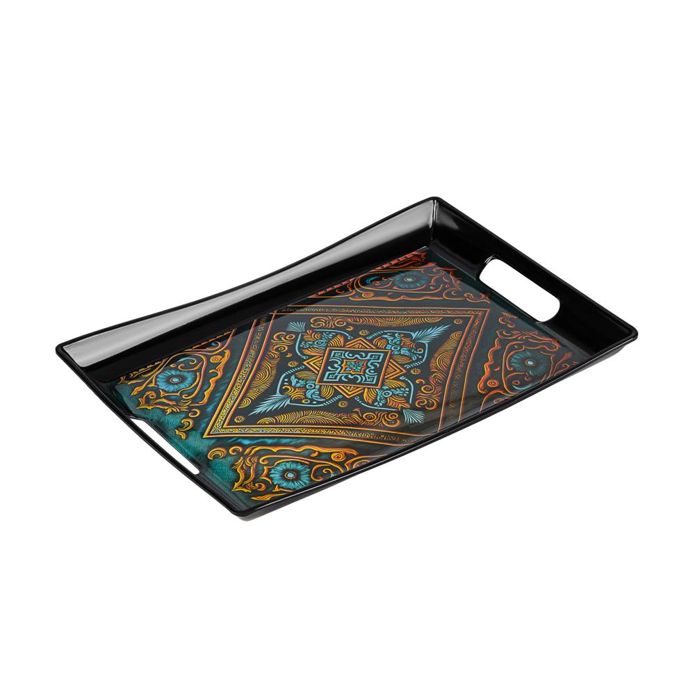 Priyanka Tray - Printed Design, Glossy Finish | Good Quality White Color