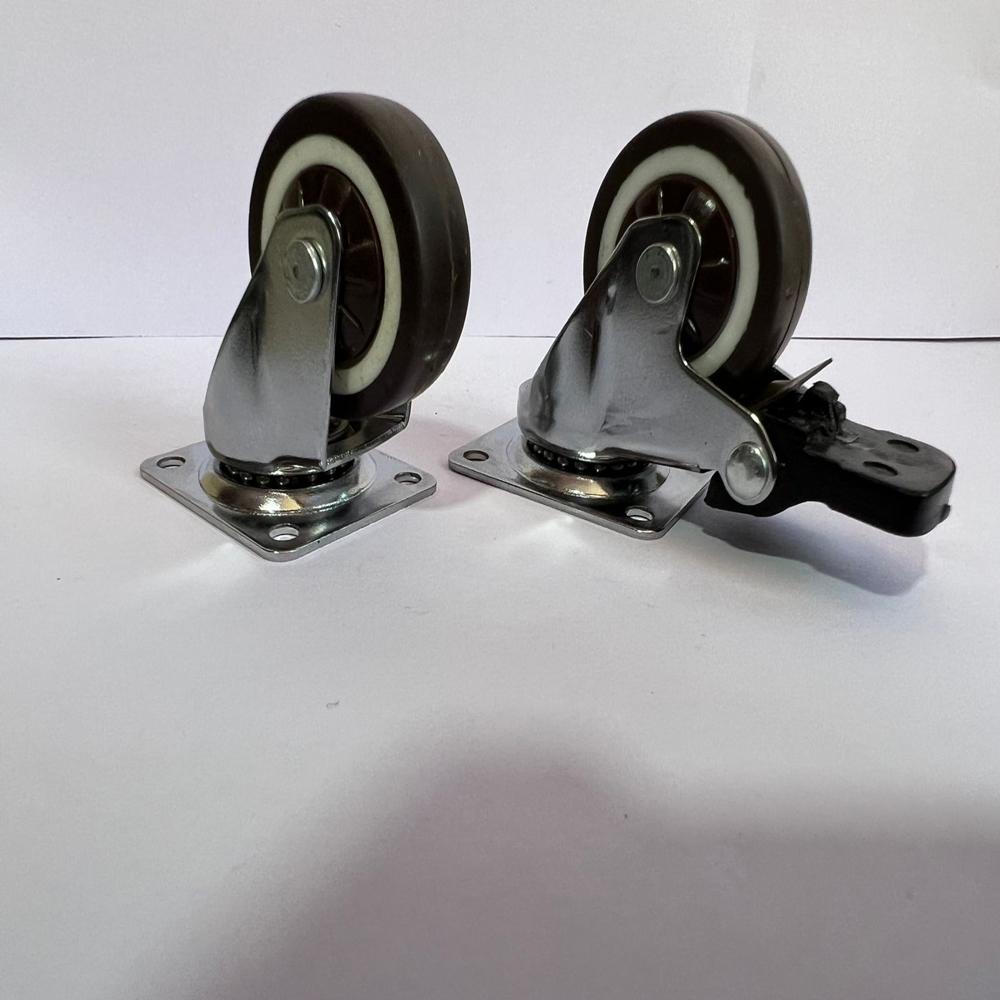 U223PB TPR Puff Single Castor Wheel With Break