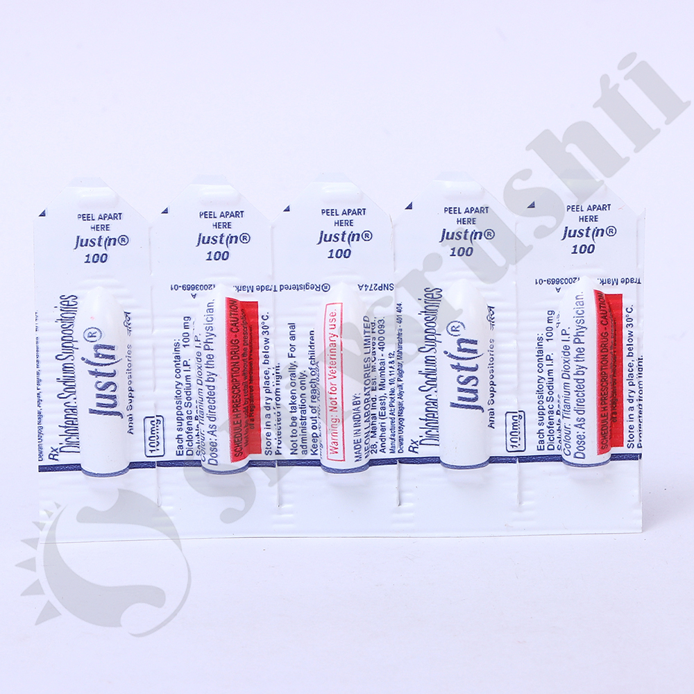 Justin Suppository 100 Mg