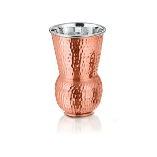 Muglai Glass Big- Wilmax Stainless Steel Silver Glass - Color: Coper