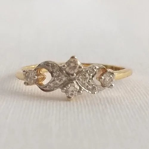 Ladies Diamond Ring - Gold, Ring Size 6-8 | Pave Setting With Si1-vs2 Clarity, 2-5 Grams Weight, Perfect For Engagements And Special Occasions