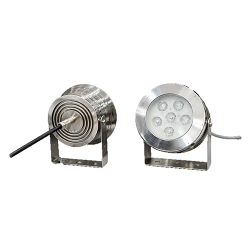 NSP047 SS Spot Fountain Light - Stainless Steel 110x120mm Silver | IP68 Waterproof 6 High-Power LEDs DMX/RGB Compatible