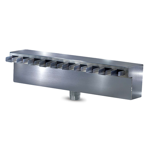 NSP076 SS Step Water Blade Nozzle - Stainless Steel 304/316, 12-48 Inch, Polished Finish | Corrosion Resistant, Flow Control, Wall/Step/Floor Mount