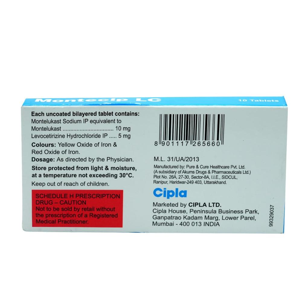 Montecip-lc Tablet - Brand Name: Cipla