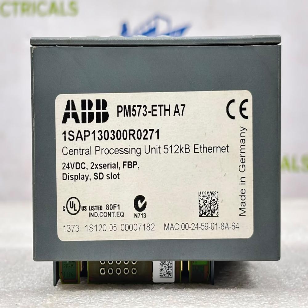 ABB 1SAP130300R0271 PM573-ETH A7 ETHERNET CPU UNIT