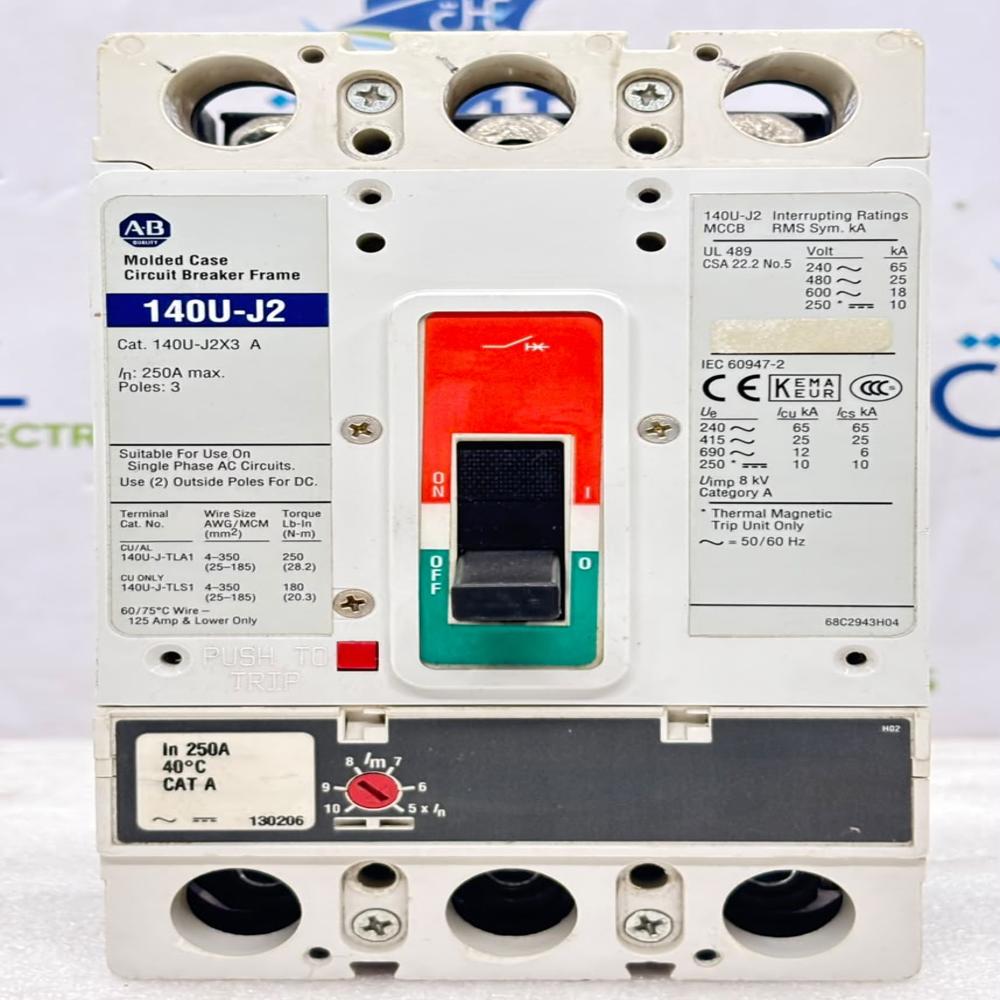 ALLEN-BRADLEY 140U-J2X3 A 250A 3POLES CIRCUIT BREAKER