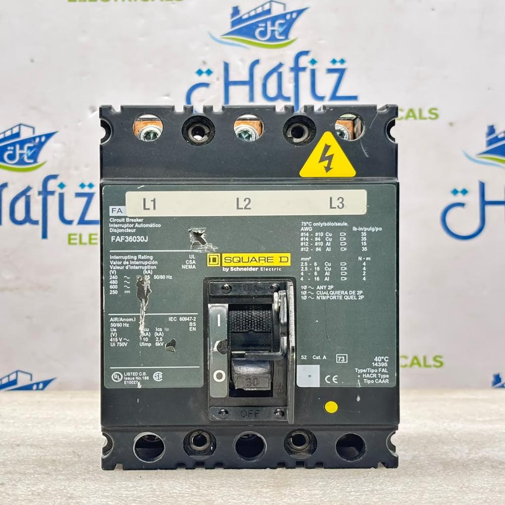 SQUARE D FAF36030J 30A 3POLE CIRCUIT BREAKER 