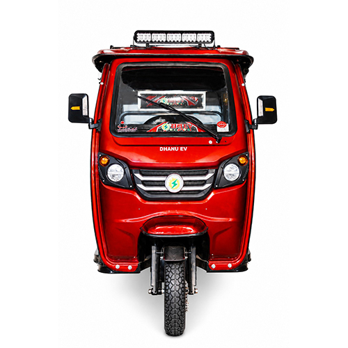 Red Electric Rickshaws