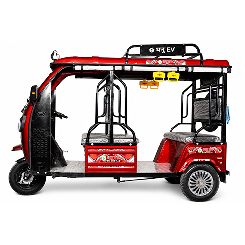 Red Electric Rickshaws