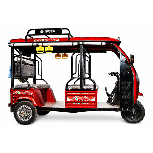 Red Electric Rickshaws
