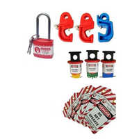 Lockout Tagout Kit - Abs Plastic & Steel, Standard Size, Multicolor | Hardened Steel Padlock, Osha Compliant, Reusable Components