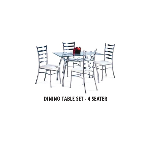 SS 4 Seater Dining Table Set